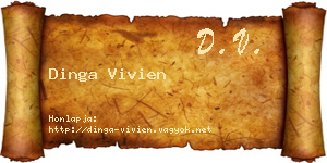 Dinga Vivien névjegykártya